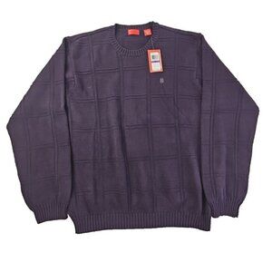 Izod Luxury Sport Blackberry Purple Chunky Cable Knit Sweater Men's XXL NWT NEW
